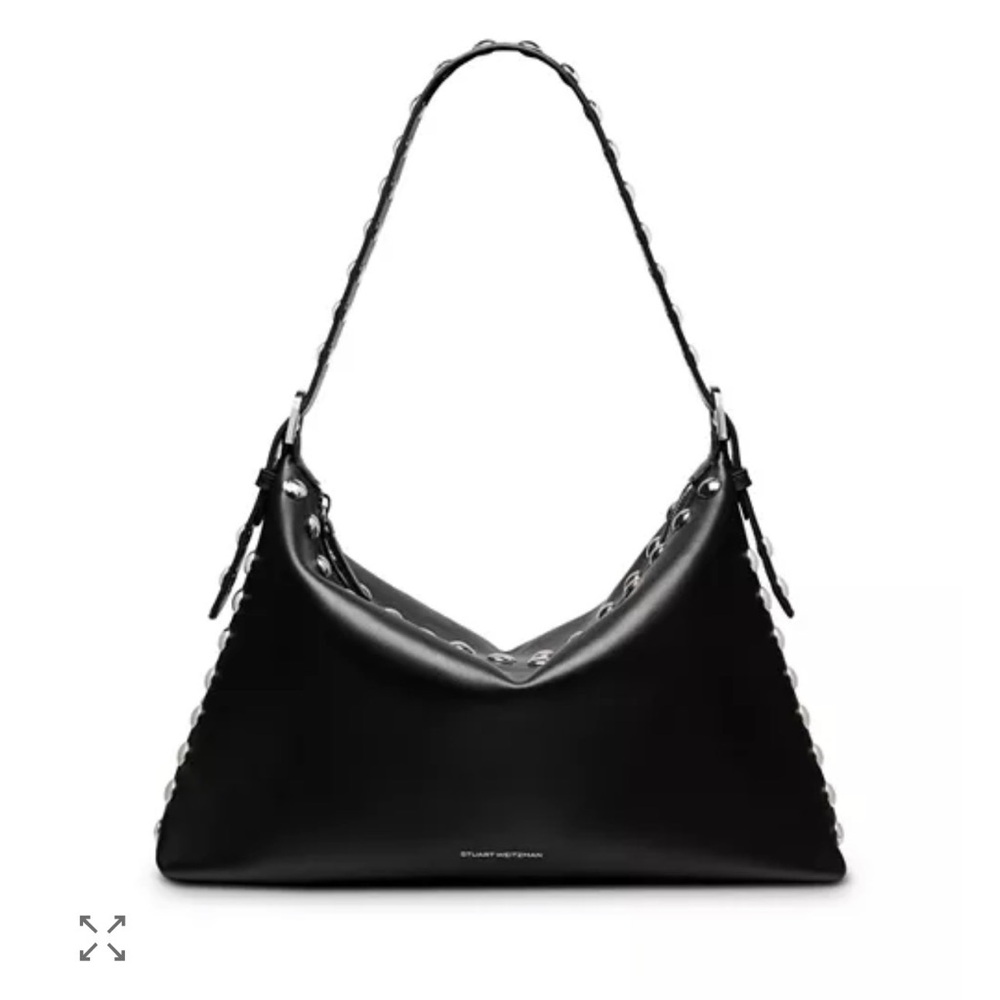Stuart Weitzman Black Studded Leather Bag